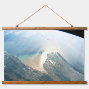 Das Irrawaddy River Delta in Birma (Myanmar). Wandteppich Mit Holzrahmen