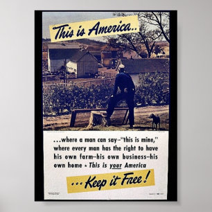 Das ist Amerika, das es kostenlos Behalte! Poster