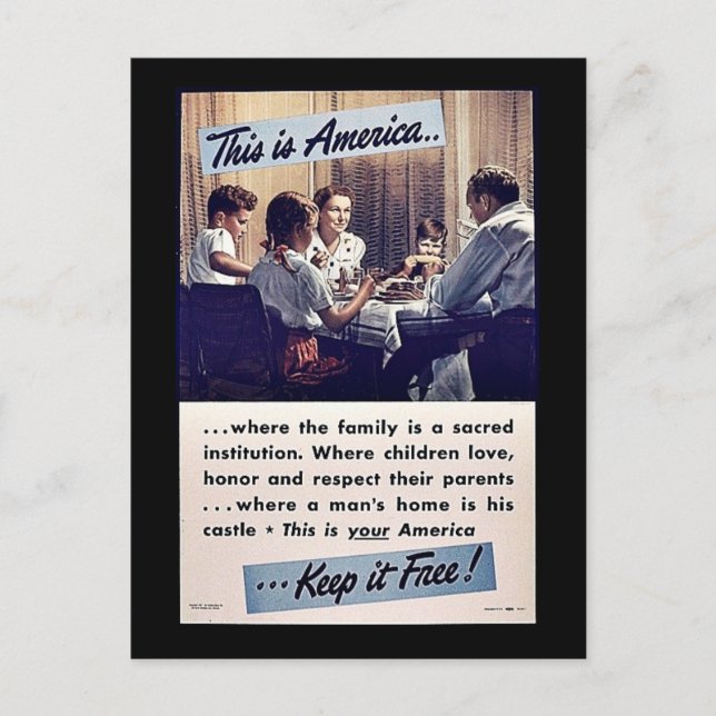 Das ist Amerika, das es kostenlos Behalte! Postkarte (Vorderseite)