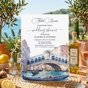 Das ist Amore Aquarell Venedig Hochzeitsshower Einladung