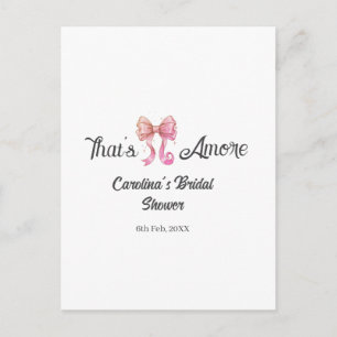 das ist amore Brautparty rosa retro Bogen Boho Nam Postkarte