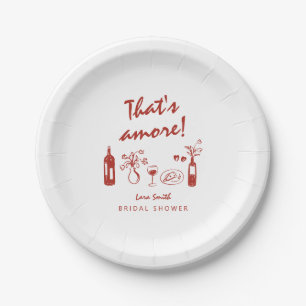Das ist Amore - Italienische Braut-Brautjunggesell Pappteller