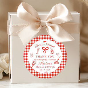 Das ist Amore Italienische Brautparty Danke Runder Aufkleber