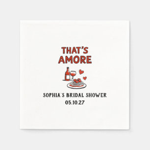 Das ist Amore Italienische Bridal Shower Whimsical Serviette