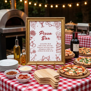 Das ist amore Italienische Hochzeitsdusche Pizza B Poster