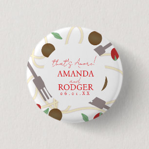 Das ist Amore Italienische Pasta-Hochzeit Button