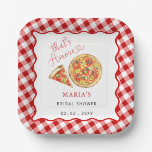 Das ist Amore Italienische Pizza-Party-Brautjungge Pappteller