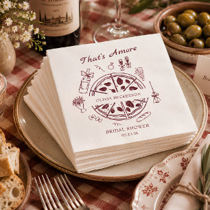 Das ist amore italienische Pizza und Wein-Junggese Serviette