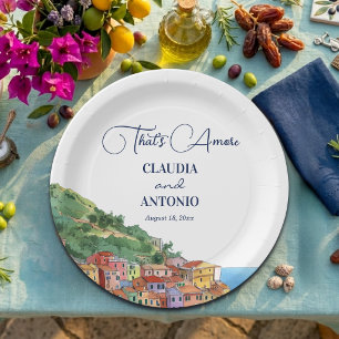 Das ist Amore Italienische Riviera-Hochzeit Pappteller