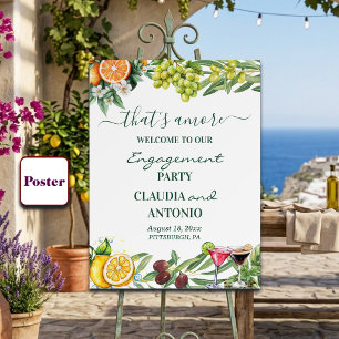 Das ist Amore Italienische Verlobungsparty-Willkom Poster