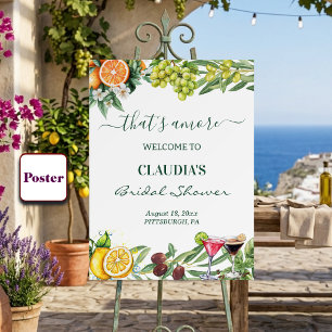 Das ist Amore Italienische Zitrus-Hochzeitsdusche Poster