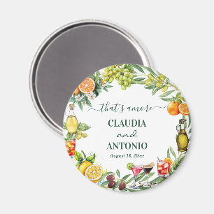 Das ist Amore Italienische Zitrus-Hochzeitsgunst Magnet
