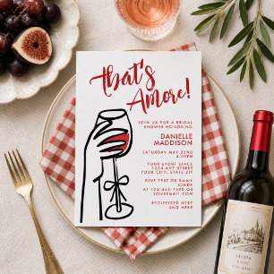 Das ist Amore Italienischer Rotwein-Junggesellinne Einladung