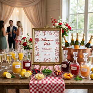 Das ist amore italienisches Brautdusche Mimosa Bar Poster
