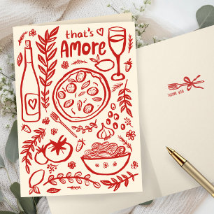 Das ist Amore Italienisches Essen INDIVIDUELLE Hoc Dankeskarte