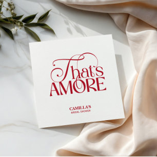 Das ist Amore Rot typografie Brause Dusche Serviet Serviette