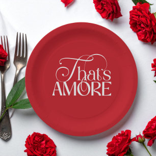 Das ist Amore Roter Brause Shower Pappteller
