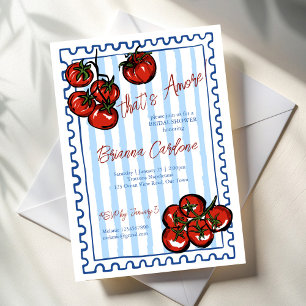 Das ist amore Tomaten Blau Italienische Babyshower Einladung