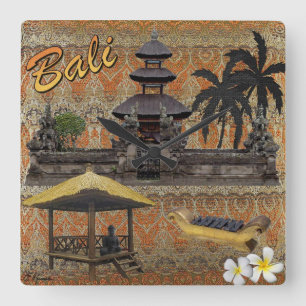 Das ist Bali Quadratische Wanduhr
