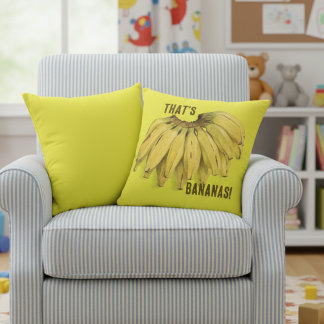 Das ist Bananen Lustiges gelbes Baumwoll-Wurfkisse Kissen