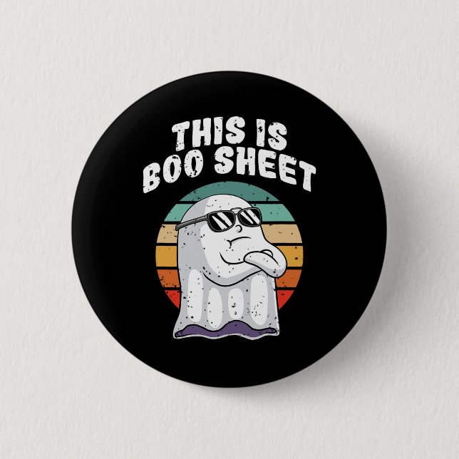 Das ist Boo Sheet Fun Halloween Kostüm Ghost Puff Button (Vorderseite)