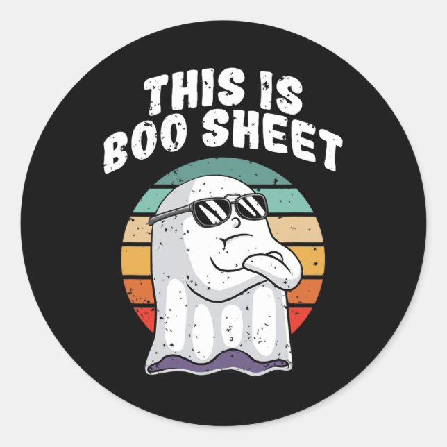 Das ist Boo Sheet Fun Halloween Kostüm Ghost Puff Runder Aufkleber (Vorderseite)