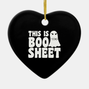 Das ist Boo Sheet Geist Lustiges Halloween Kostüm Keramik Ornament