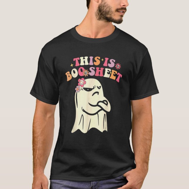 Das ist Boo Sheet Ghost Groovy Funny Halloween Cos T-Shirt (Vorderseite)