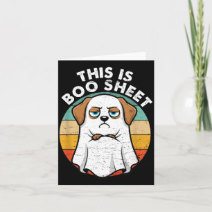 Das ist Boo Sheet Labrador Hund Retro Halloween Karte
