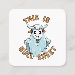 Das ist Bullshit - lustiges Boo-Blatt Quadratische Visitenkarte