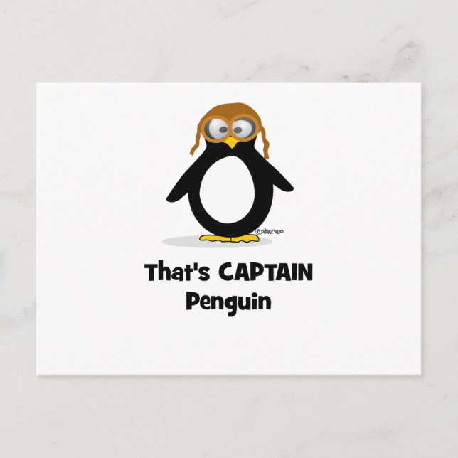 Das ist Captain Penguin Postkarte (Vorderseite)