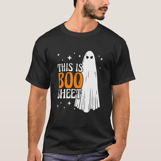 Das ist das Boo-Blatt Orange Ghost Extravagante Kl T-Shirt (Vorderseite)