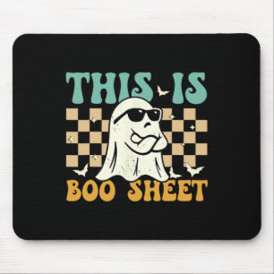 Das ist das Boosheet Ghost Retro Halloween-Kostüm Mousepad