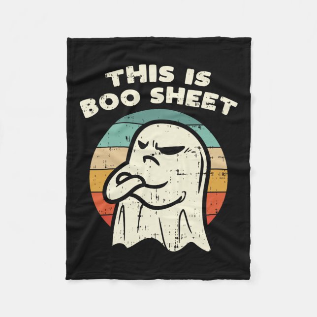 Das ist das Bootblatt Ghost Retro Halloween Kostüm Fleecedecke (Vorderseite)