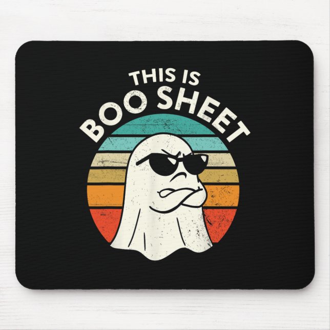 Das ist das Bootblatt Ghost Retro Halloween Kostüm Mousepad (Vorne)