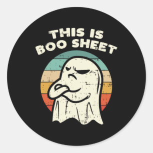 Das ist das Bootblatt Ghost Retro Halloween Kostüm Runder Aufkleber