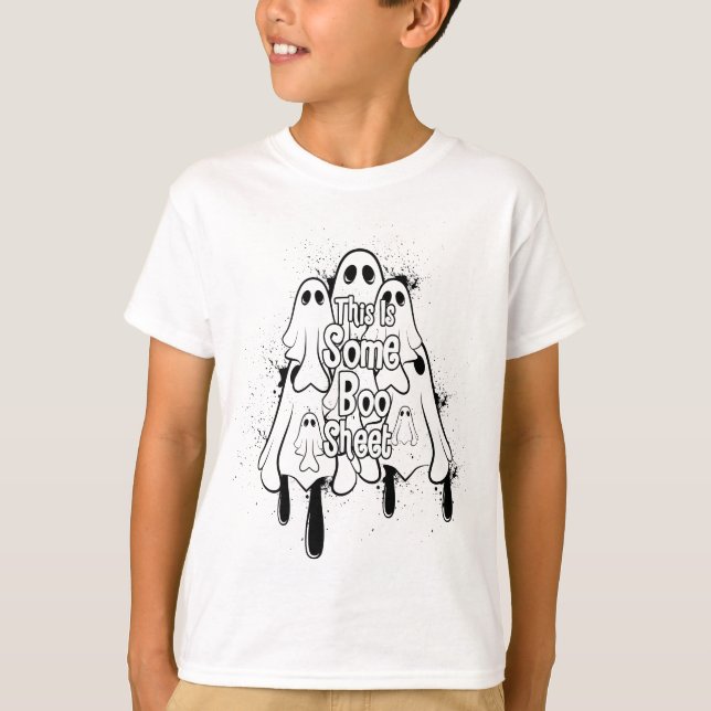 Das ist das Bootblatt Ghost Retro Halloween Kostüm T-Shirt (Vorderseite)
