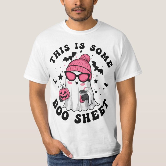 Das ist das Bootblatt Ghost Retro Halloween Kostüm T-Shirt (Vorderseite)