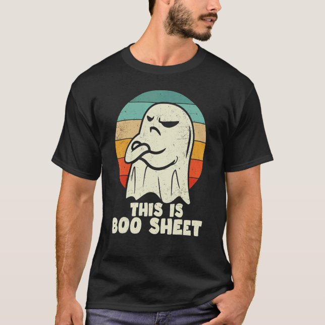 Das ist das Bootblatt Ghost Retro Halloween Kostüm T-Shirt (Vorderseite)