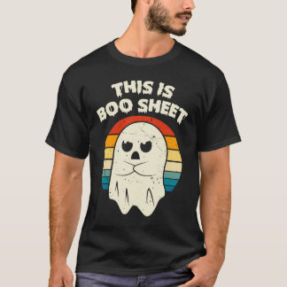 Das ist das Bootschild Ghost Groovy Floral Hallowe T-Shirt