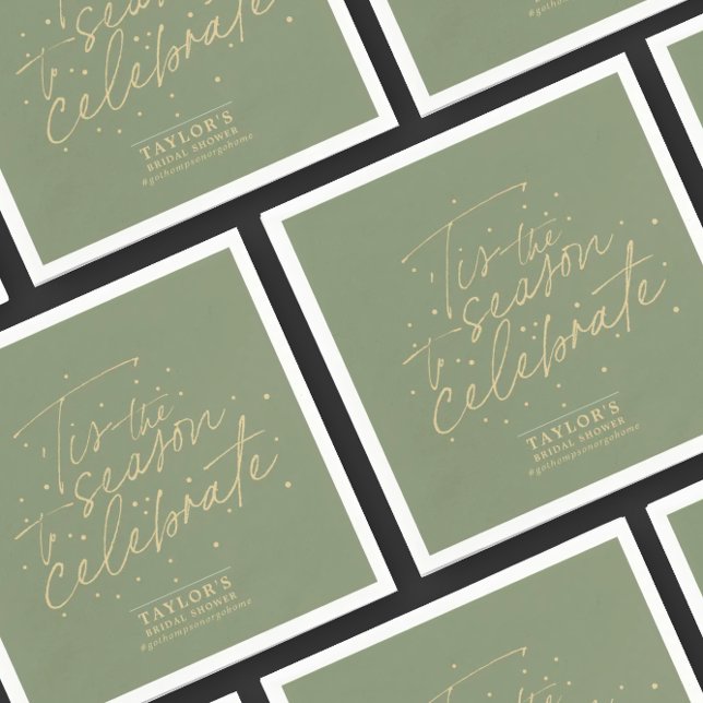 Das ist das Brautparty des Grünen Moos Winter Serviette (Von Creator hochgeladen)