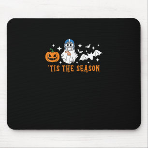 Das ist das Fußball-Halloween-Spooky Pumpkin Mousepad