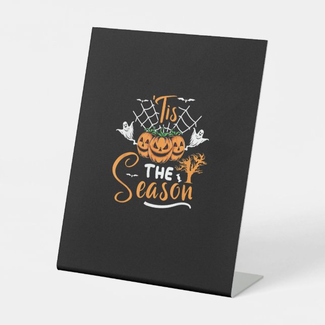 Das ist das Halloween-Kürbiskostüm der Saison Sockelschild (Vorderseite)