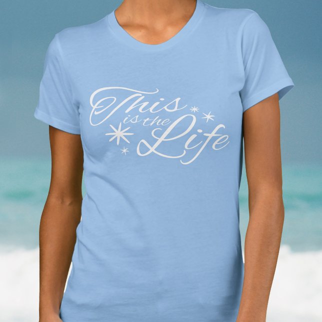 Das ist das Leben schwarzer typografischer Slogan- T-Shirt (Von Creator hochgeladen)