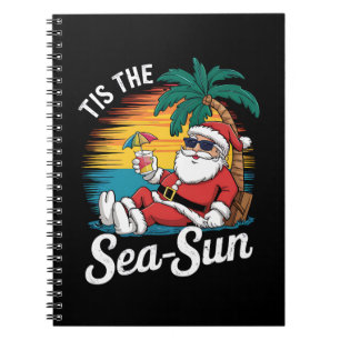 Das ist das Meer Sun Santa Beach Weihnachten im Ju Notizblock