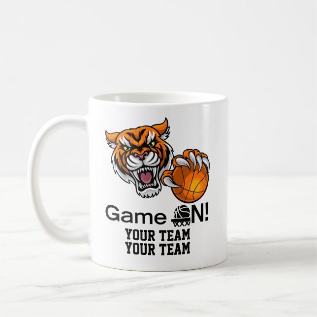 Das ist das Saisonbasketballspiel auf Tiger Kaffeetasse (Links)