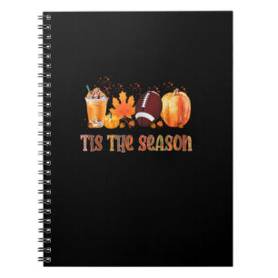 Das ist das Season Leopard Pumpkin Football Hallow Notizblock