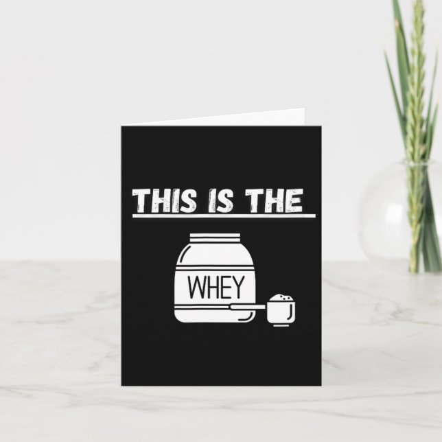 Das ist das Whey Gym Design Karte (Vorderseite)