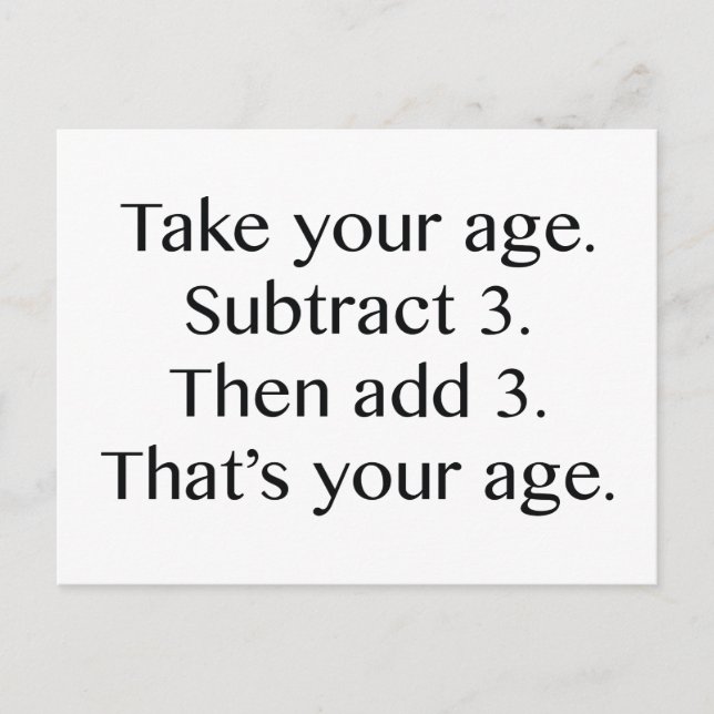 Das ist dein Alter Postkarte (Vorderseite)