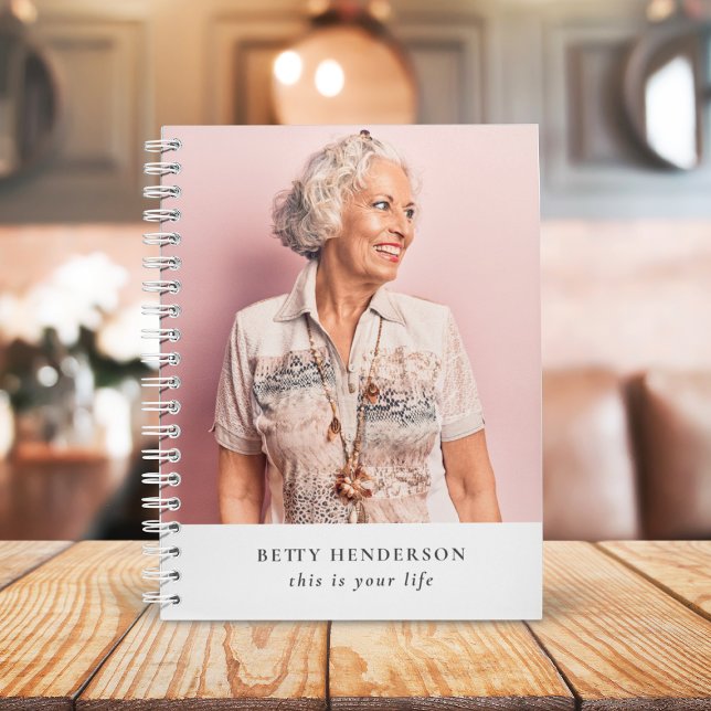 Das ist dein Leben | Elegantes Foto Memory Book Notizbuch (Von Creator hochgeladen)